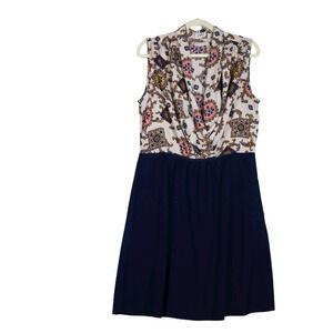 Spruce and Sage Sheath Dress Womens Size 0x Draped V Neck Stretch Pockets